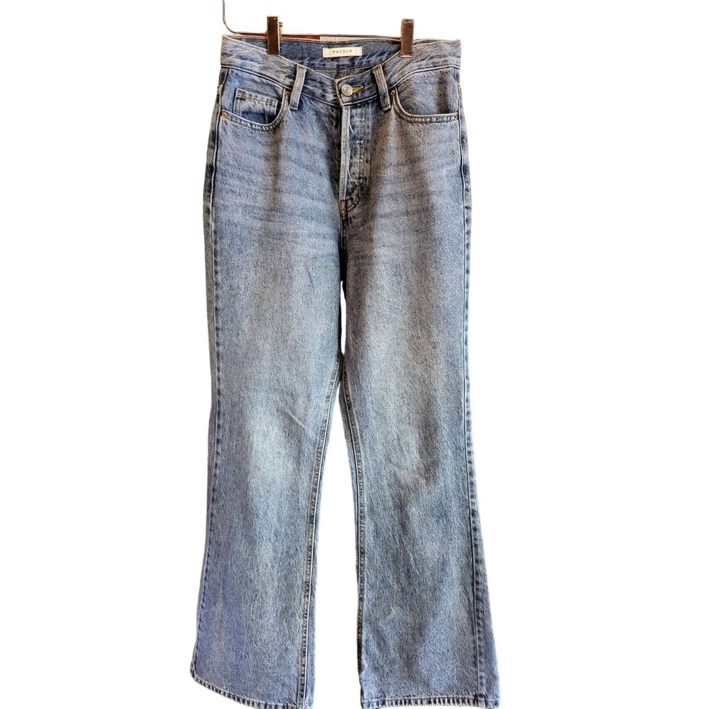 Pacsun Button Fly Jeans Womens High Rise Bootcut Medium Wash